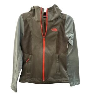 The North Face Fleece Lined Full Zip Hoodie Olive Sage Green Size‎ XS